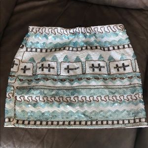 Beaded mini skirt